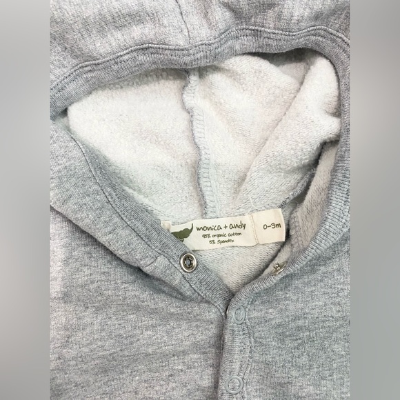 Monica & Andy grey hooded romper - Picture 4 of 4